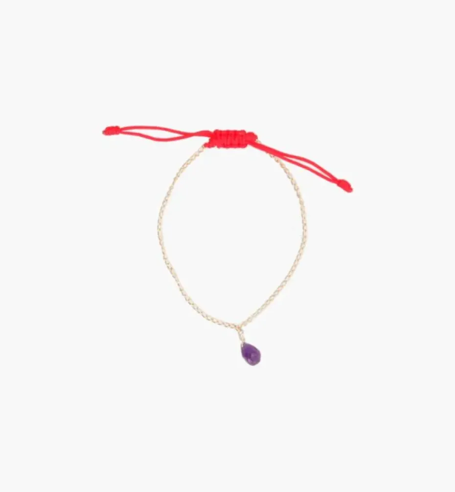 Bracelets*Mercedes Salazar Amethyst Golden Bracelet