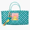 Bags*Mercedes Salazar Aqua Baguette Handbag