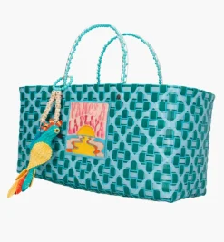 Bags*Mercedes Salazar Aqua Baguette Handbag
