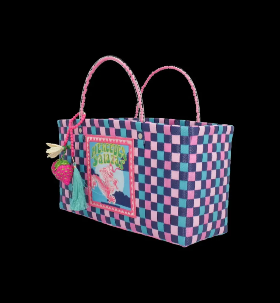 Bags*Mercedes Salazar Baguette Pink Dragon Handbag