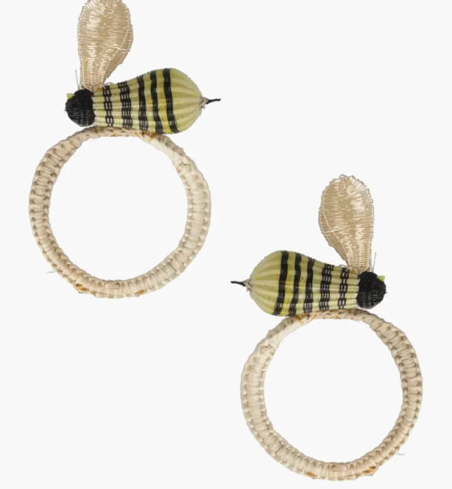 Napkin Rings*Mercedes Salazar Bee Napkin Ring Set of 2