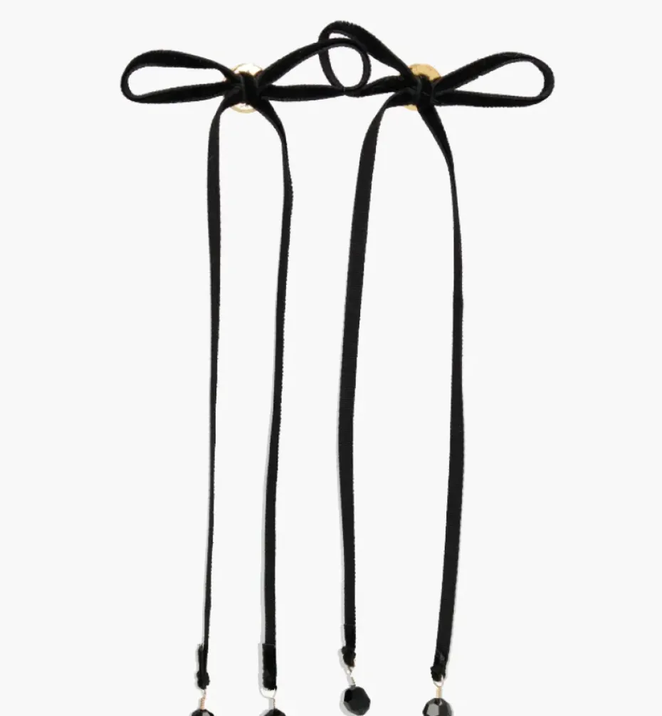 Earrings*Mercedes Salazar Black Ribbon Earrings