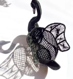 Bread Baskets|Bizatino Collection*Mercedes Salazar Black Swan Basket