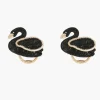Napkin Rings|Bizatino Collection*Mercedes Salazar Black Swan Napkin Ring Set of 2