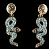 Earrings*Mercedes Salazar Blue Snake Earrings