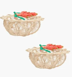 Bread Baskets*Mercedes Salazar Clarisa Small Bread Baskets Set of 2