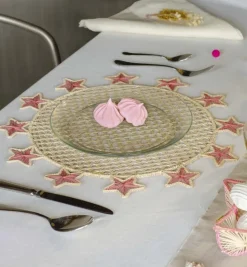 Placemats*Mercedes Salazar Coral Stars Placemats Set of 2