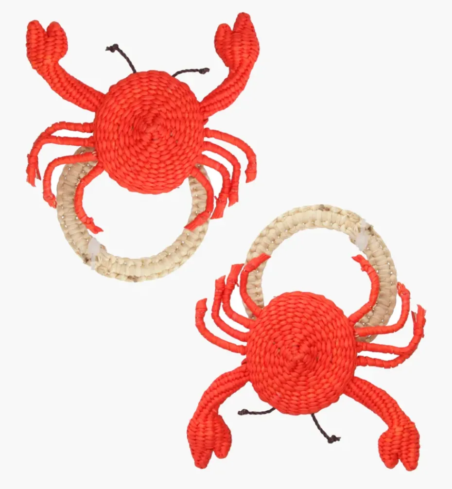 Napkin Rings*Mercedes Salazar Crab Napkin Ring Set of 2