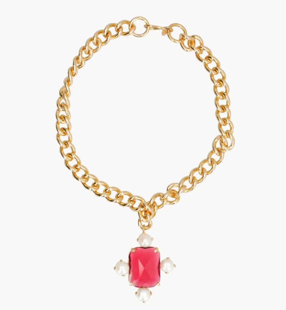 Necklaces*Mercedes Salazar Crystal Cross Necklace