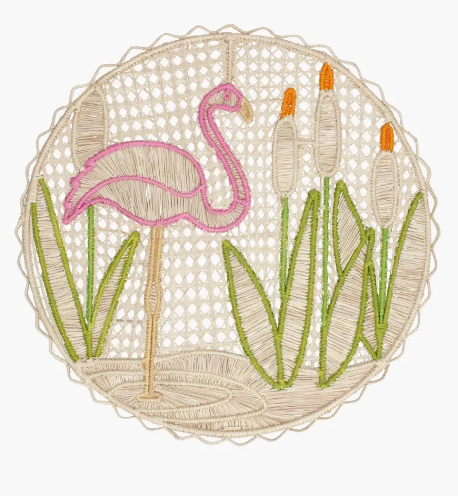 Placemats|Bizatino Collection*Mercedes Salazar El Flamingo Placemats Set of 2