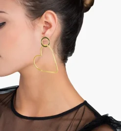 Earrings*Mercedes Salazar Golden Heart Earrings
