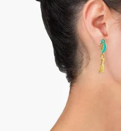 Earrings*Mercedes Salazar Golden Parakeet Studs