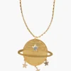 Necklaces*Mercedes Salazar Golden Saturn Necklace