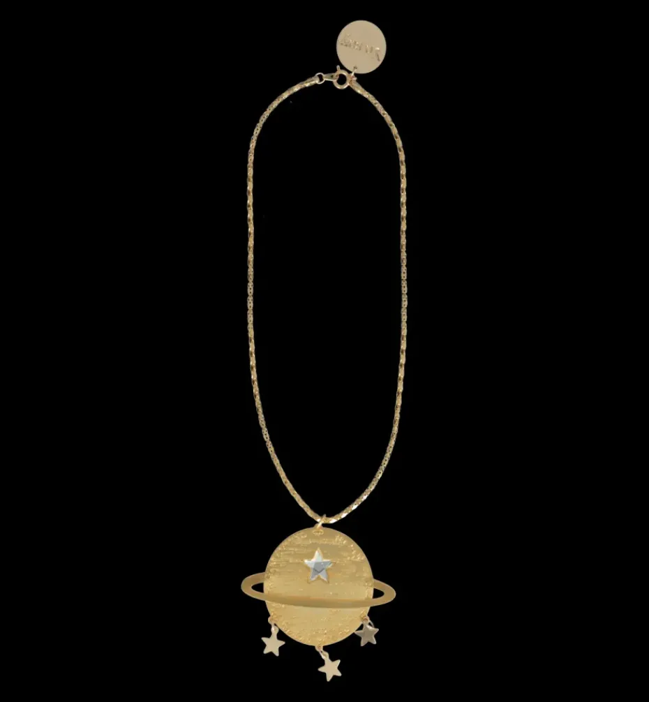 Necklaces*Mercedes Salazar Golden Saturn Necklace