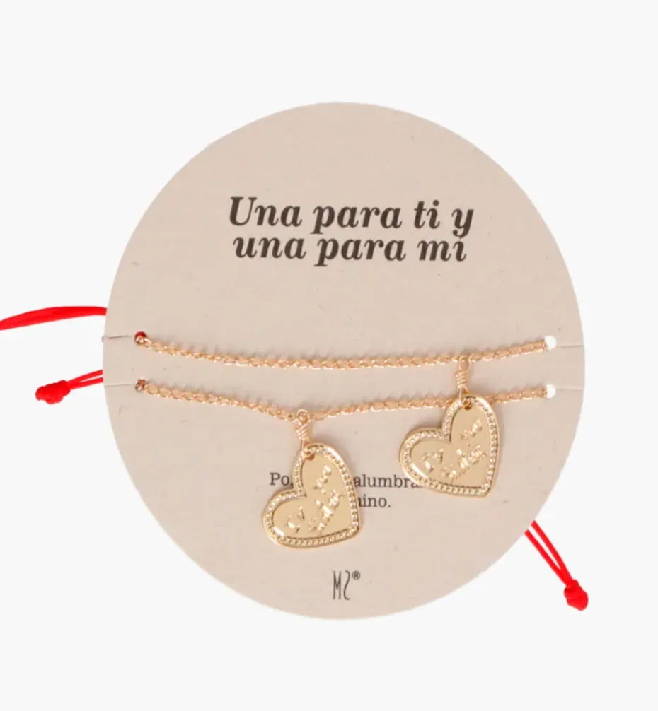 Bracelets*Mercedes Salazar I Love You Sister Golden Bracelet Set of 2