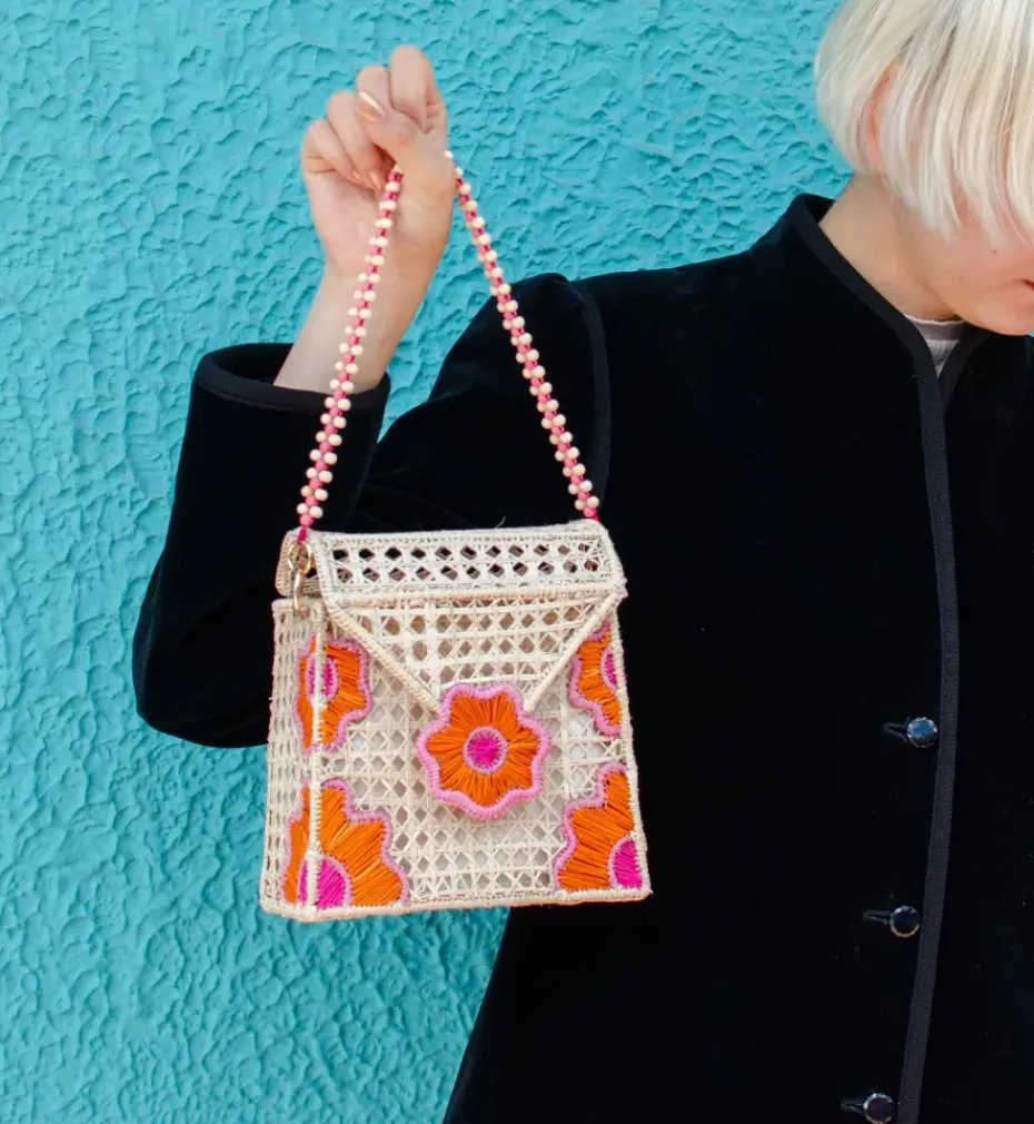 Bags*Mercedes Salazar Leafy Pink Handbag