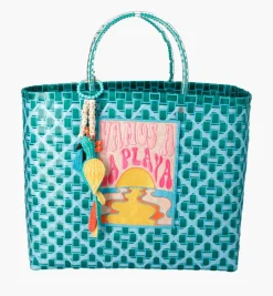 Bags*Mercedes Salazar Medium Aqua Handbag