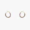 Earrings*Mercedes Salazar Metallic Purple Hoops