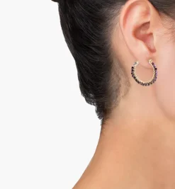 Earrings*Mercedes Salazar Metallic Purple Hoops
