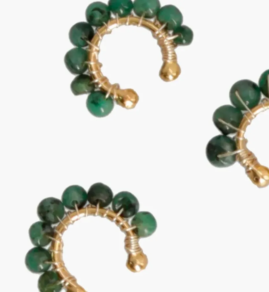 Earrings|Ear Cuffs*Mercedes Salazar Mini Emerald Ear cuffs Set of 3