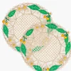 Placemats*Mercedes Salazar Orange Garden Placemat Set of 2