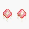 Earrings*Mercedes Salazar Pink Flower Earrings