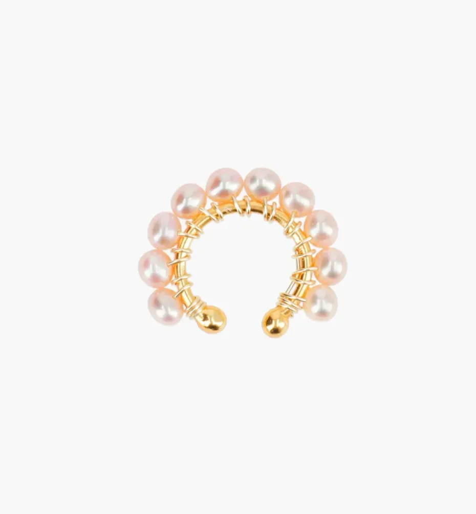 Earrings|Ear Cuffs*Mercedes Salazar Pink Pearl Large Ear Cuff
