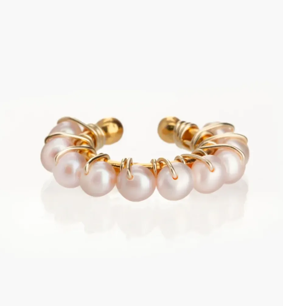 Earrings|Ear Cuffs*Mercedes Salazar Pink Pearl Large Ear Cuff