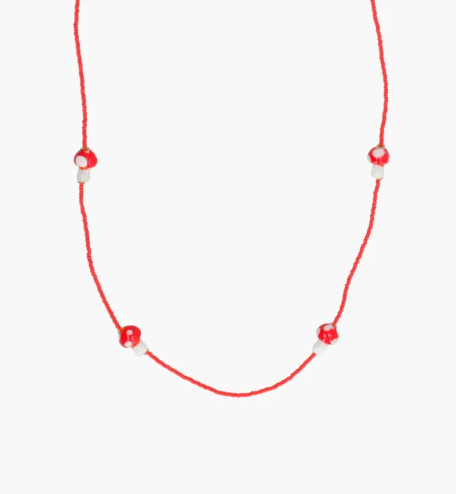 Necklaces*Mercedes Salazar Red Mushroom Necklace