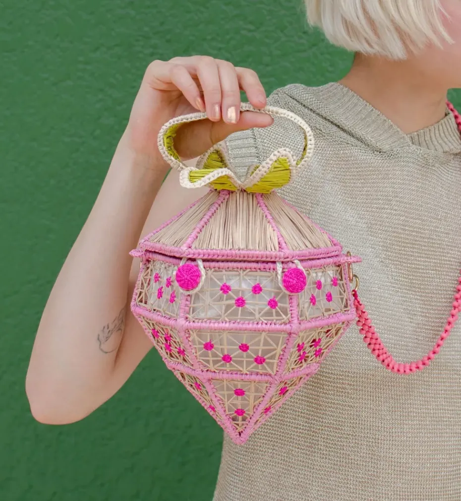 Bags*Mercedes Salazar Rose Strawberry Handbag