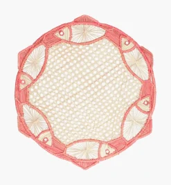 Placemats*Mercedes Salazar Round Placemat Coral Fish Set of 2