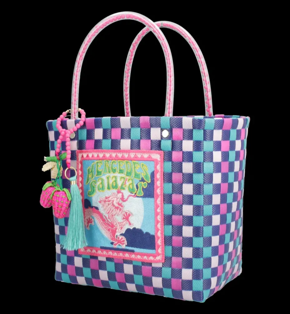 Bags*Mercedes Salazar Small Pink Dragon Handbag
